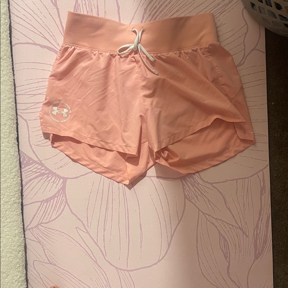 Under Armour Peach Pink Athletic Running Shorts